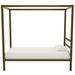 Twin size Modern Steel Canopy Bed Frame in Gold Metal Finish