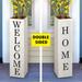 Glitzhome 30"H Double Sided Wooden "WELCOME" "HOME or PORCH" Porch Sign