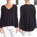 Free People Tops | Free People Top Parisian Nights Bell Sleeves S Stylish Dramatic Boho Top | Color: Black | Size: S