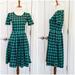 Lularoe Dresses | Lularoe Houndstooth Amelia Dress 2.1.899 | Color: Black/Green | Size: S