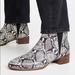 Madewell Shoes | Madewell The Carina Boots Snake Embossed Leather | Color: Black/Silver | Size: 8