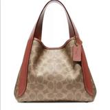 Coach Bags | Coach Hadley 21 Signature Print Signature Canvas/Rust/Gold Hobo | Color: Brown/Gold | Size: Os