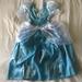 Disney Costumes | Girls Cinderella Disney Princess Ball Gown Dress Halloween Costume Size 5-6 | Color: Blue | Size: 5-6