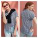 Anthropologie Tops | Euc Anthropologie Cloth & Stone Gingham Buttondown Short Sleeve Short | Color: Black/White | Size: Xs