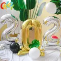 Ballons nombres sur pied en aluminium 1 pièce 32 pouces or Rose argent nouvelles figurines