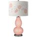 Color Plus Double Gourd 29 1/2" Rose Bouquet Rustique Pink Table Lamp