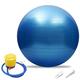 Exercise Ball Yoga Pilates Ball, 45-95cm Balance, Stability, Training Physical Therapy Birthing Ball for Yoga, Anti-Burst Gym Ball, for Gym, Home Gift Air Pump (Blue,95cm/37.40in)