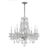 Crystorama Traditional Crystal 26 Inch 8 Light Chandelier - 1138-CH-CL-SAQ