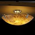 Justice Design Group Alabaster Rocks! 21 Inch 3 Light Semi Flush Mount - ALR-9631-35-DBRZ