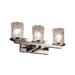 Justice Design Group Veneto Luce 21 Inch 3 Light Bath Vanity Light - GLA-8773-16-WHTW-MBLK