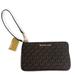 Michael Kors Bags | Michael Kors Large Wristlet Jet Set Travel Brown Pink Smartphone Case | Color: Brown/Pink | Size: Large