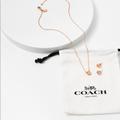 Coach Jewelry | Coach Open Circle Necklace And Stud Earring Set | Color: Gold | Size: See Description