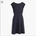 J. Crew Dresses | J.Crew Black Wool Cap Sleeve A Line Flare Dress Size 0 | Color: Black | Size: 0