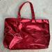 Disney Bags | Disney Parks Red Reversible Large Shopping Tote Bag Metallic Red/Mickey Print | Color: Black/Red | Size: Os