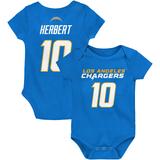 Infant Justin Herbert Powder Blue Los Angeles Chargers Mainliner Player Name & Number Bodysuit