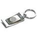 Silver MTSU Blue Raiders Team Logo Curve Key Ring