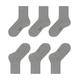 FALKE Unisex Kinder Socken Family 3-Pack K SO Baumwolle einfarbig 3 Paar, Grau (Light Grey 3400), 31-34