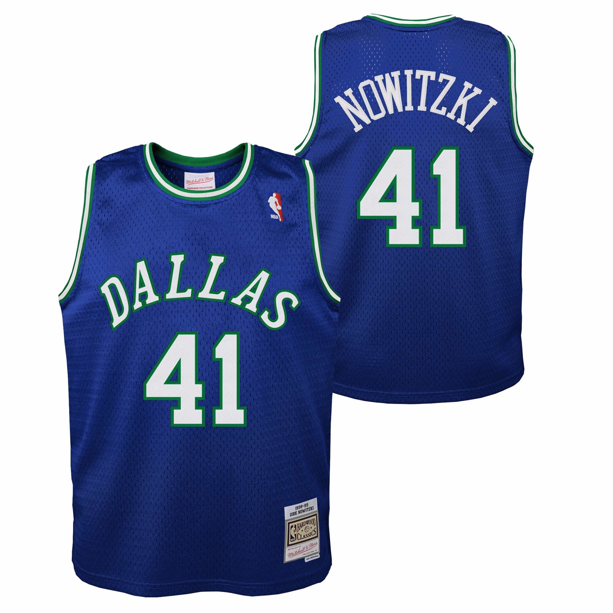 Dallas Mavericks Mitchell & Ness Dirk Nowitzki Hartholz Klassiker Road Swingman Jersey - Jugend Image