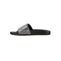 Skechers Damen Pop Ups New Spark slides, Black Canvas Rhinestone Trim, 39 EU