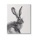 Stupell Industries Resting Wild Hare Portrait Bold Face Rabbit Illustration Graphic Art on Wood Canvas in Gray | 20 H x 16 W x 1.5 D in | Wayfair