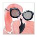 Stupell Industries Glam Fashion Pink Flamingo Sunglasses Pearls Bird Graphic Art in Black | 12 H x 12 W x 0.5 D in | Wayfair ai-710_wd_12x12