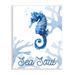 Stupell Industries Sea Soul Sentiment Tranquil Blue Seahorse Ocean Coral Wood in Brown | 19 H x 13 W x 0.5 D in | Wayfair ai-857_wd_13x19