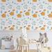 Zoomie Kids Billington 126" L x 24" W Peel & Stick Wallpaper Roll Vinyl, Latex in Orange/White | 24 W in | Wayfair 917F0797D1304897822AE8F8684CCF10