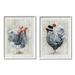 Stupell Industries Farm Rooster & Hen Vintage Birds Brim Hats 2 - Piece Graphic Art Set Wood in Brown | 20 H x 16 W x 1.5 D in | Wayfair