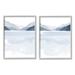 Stupell Industries Coastal Mountain Range Landscape Soft Watercolor Blue Scene 2 - Piece Graphic Art Set in Brown | 14 H x 11 W x 1.5 D in | Wayfair