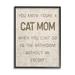 Stupell Industries Cat Mom Bathroom Without Escort Funny Phrase Rustic Wood in Brown | 20 H x 16 W x 1.5 D in | Wayfair ai-819_fr_16x20