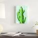 Dakota Fields Front Yard Cactus II Slate by Silvia Vassileva - Wrapped Canvas Painting Canvas in Green | 12 H x 8 W x 1.25 D in | Wayfair