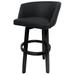 Red Barrel Studio® Crosland Swivel Stool Wood/Upholstered in Black | 26 H x 22 W x 21 D in | Wayfair 4202C64091D2445E86F768FC2CBBE870