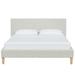 Joss & Main Mirabella Upholstered Low Profile Platform Bed Metal in Brown | 33 H x 60 W x 82 D in | Wayfair 716A2B1745664D6F889C925F1E143F5E