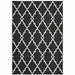 4'x6' Black and Ivory Trellis Indoor Outdoor Area Rug - 3'6"