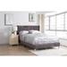 LYKE Home Upholstered Grey Queen Bed