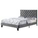 Mid-Century Tufted Platform Bed