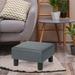 Adeco Square Footstool Ottoman Modern Fabric Footrest for Living Room