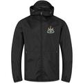 Newcastle United FC Gift Mens Shower Jacket Windbreaker Peaked Hood Black Medium