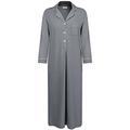 Long Sleeve Sleepwear/Nightwear/Nightie Lady Cotton Jersey Knit Soft Full Length Notch Collar Button Front Cosy Nightdress/Nightgown (Dark Grey, XXL)