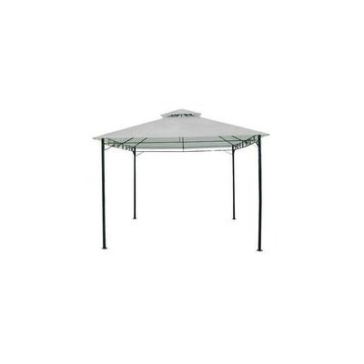 Gazebo pergola 3x3 m in metallo verniciato Nero - Caesaroo