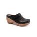 Wide Width Women's Marquette Mules by SoftWalk in Black Nubuck (Size 10 1/2 W)