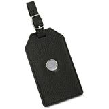 Black Kent State Golden Flashes Leather Luggage Tag