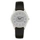 Florida Gators Silver Medallion Black Leather Wristwatch