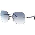 Ray-Ban RB8067 Sunglasses Blue On Silver 57 RB8067-003-19-57