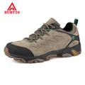 HUMTTO-Chaussures de randonnée imperméables pour hommes et femmes bottes de trekking en cuir