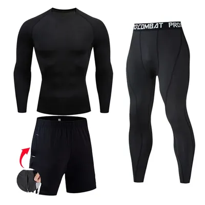 TIXI-Survêtement de sport à compression pour homme combinaison de jogging à séchage rapide tenue