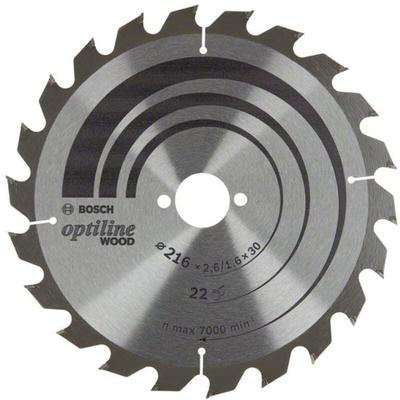 Bosch - Kreissägeblatt Optiline Wood, 216 x 30 x 2,6/1,6, Z22 Image