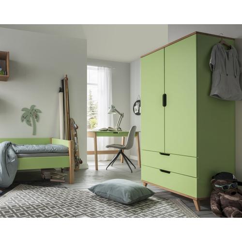 INFANSKIDS »Infanscolor« Kinderzimmer Kleiderschrank grün grün-Buche / 3-Türig