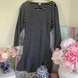 J. Crew Dresses | J Crew Navy And White Long Sleeve Dress Size Medium | Color: Blue/White | Size: M