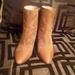 Nine West Shoes | Euc Nine West Size 10.5 Leather And Suede Tan Ankle Boots | Color: Tan | Size: 10.5